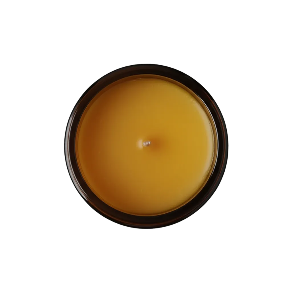 Beeswax candle medium top