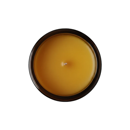 Beeswax candle medium top